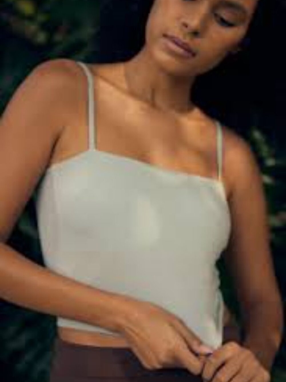 Express Mint/grey Square Neck, Spaghetti Strap Sweater Crop Top, Size S